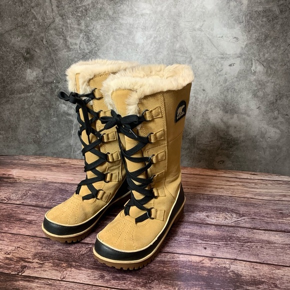 Sorel Women&#039;s Tivoli High Sorel Tivoli 11 Boots Sorel TIVOLI HIGH II Gray Tag Suede Winter Boots NL2330-373 Womens Size  GUC